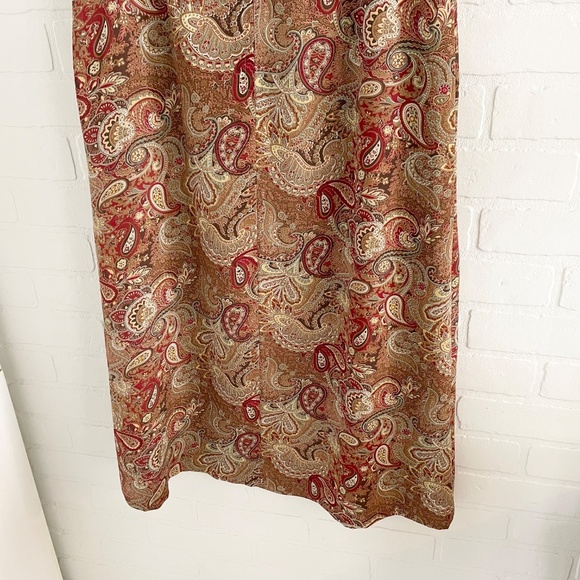 Vintage handmade Midi skirt Paisley print Boho Folk Hippie Gypsy Whimsy L - Picture 7 of 8